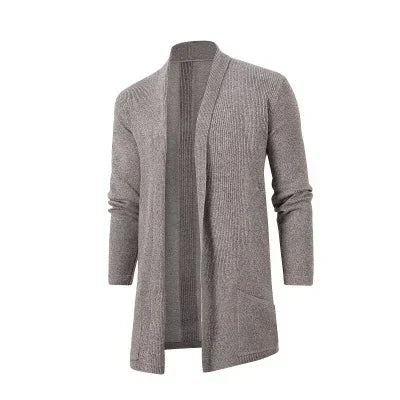 Men's Cashmere Padded Knit Cardigan Jacket Casual Winter Coat