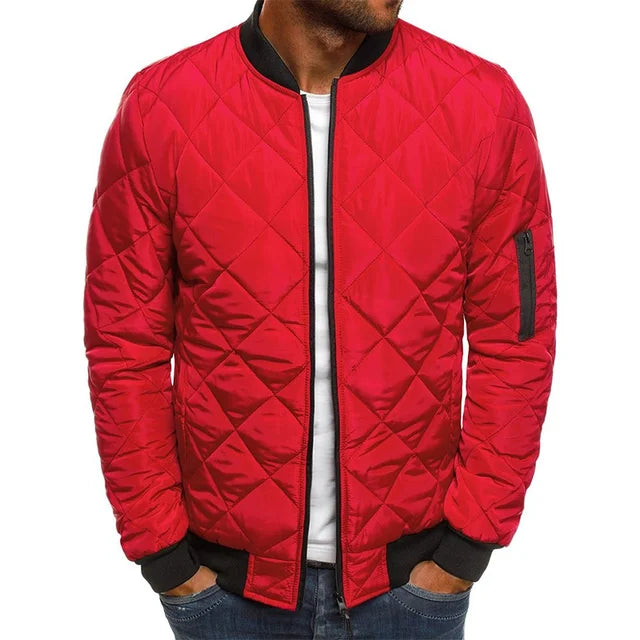 Men's Lightweight Jacket With Baseball Collar Mesh Front Zip