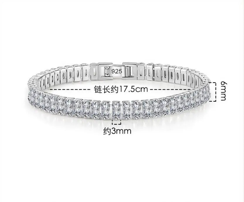 Suyixian Solid Gold Moissanite Tennis Bracelet For Women