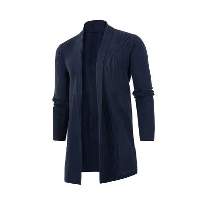 Closure Men's Cashmere Padded Cardigan Jacket With Pockets