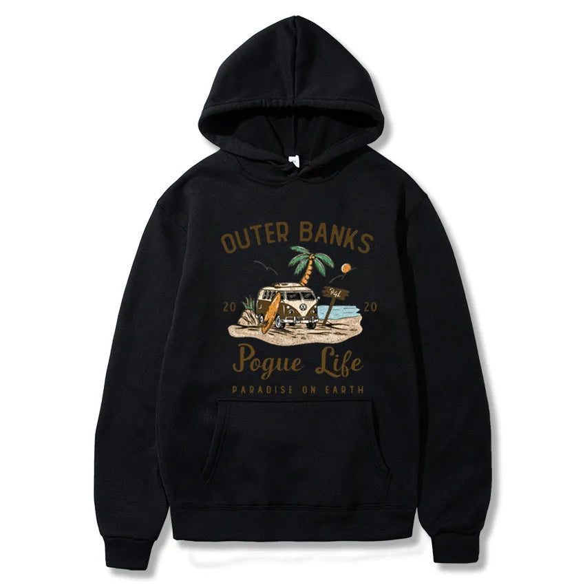 Casual Outer Banks Printed Sweatshirts For Autumn Winter