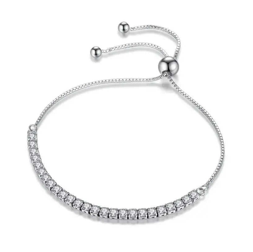 Suyixian Solid Gold Moissanite Tennis Bracelet For Women