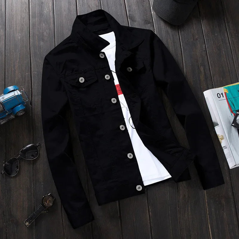 Guizhou Denim Jacket For Men Spring Autumn Casual Korean Style