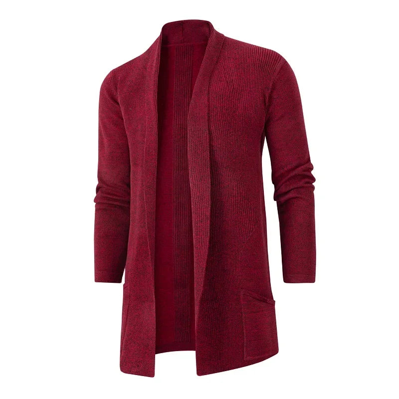 Closure Men's Cashmere Padded Cardigan Jacket With Pockets