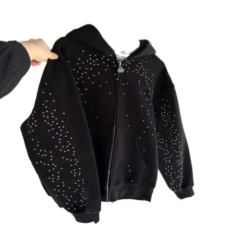 CN Fujian Gothic Zip Up Hoodie Unisex All Seasons Casual