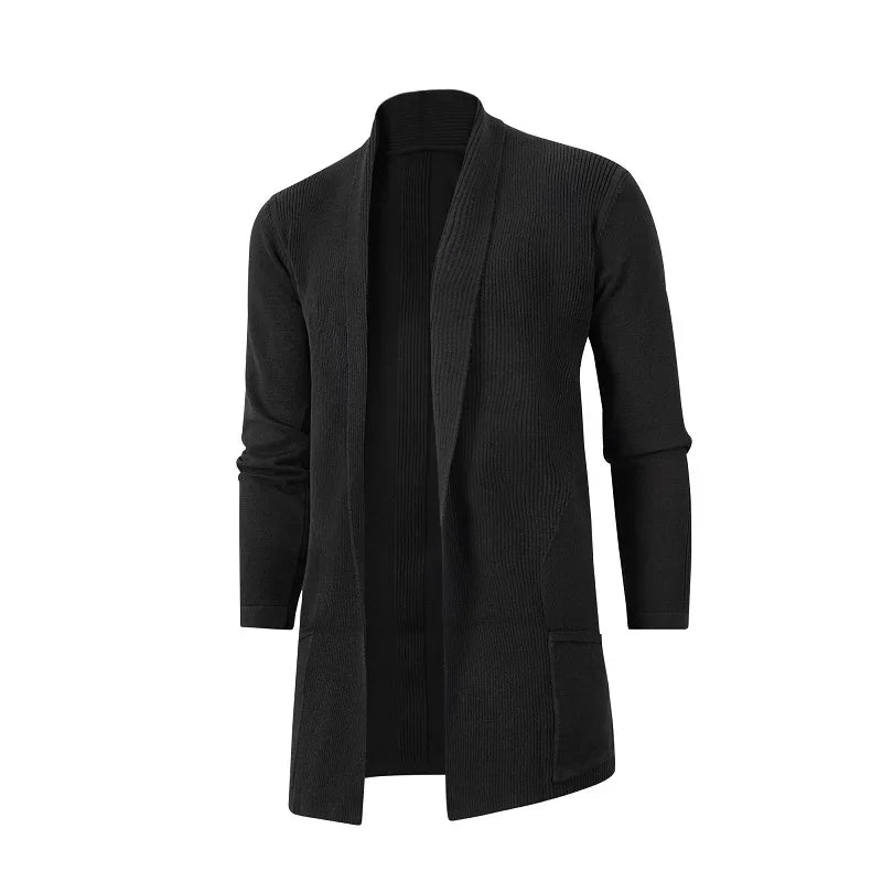 Closure Men's Cashmere Padded Cardigan Jacket With Pockets