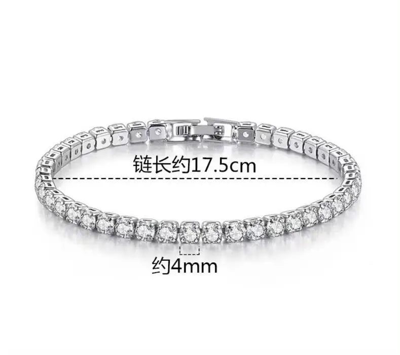 Suyixian Solid Gold Moissanite Tennis Bracelet For Women