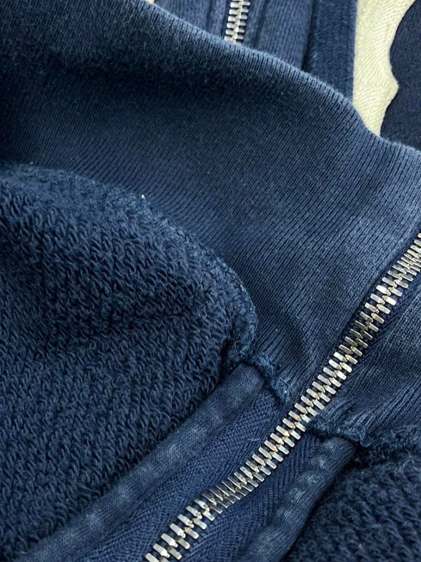 Men Letter Embroidery Hoodie Gothic Graphic Zip Up