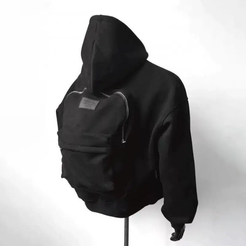 Fall 3D Backpack Hoodie Street Retro Gothic Long Sleeve Sweatshirt