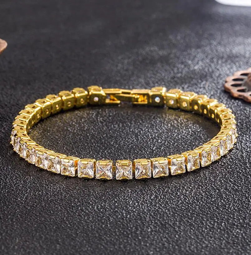 Suyixian Solid Gold Moissanite Tennis Bracelet For Women
