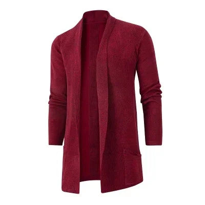 Closure Men's Cashmere Padded Cardigan Jacket With Pockets