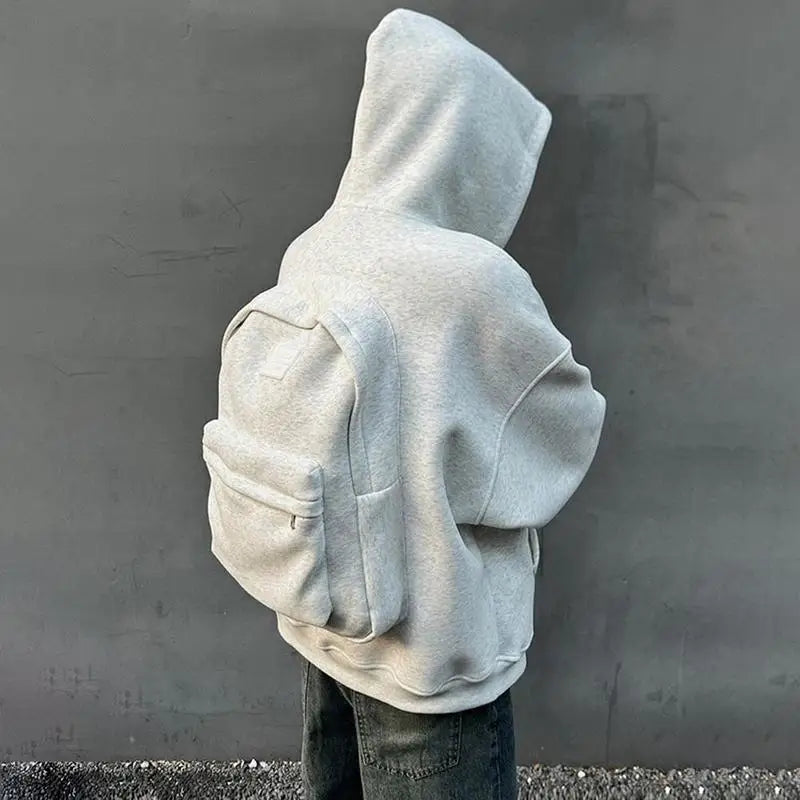 Fall 3D Backpack Hoodie Street Retro Gothic Long Sleeve Sweatshirt