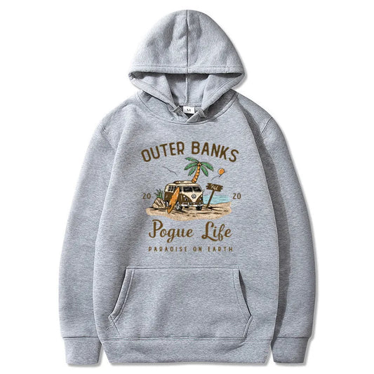 Casual Hoodies Outer Banks Printed Hooded Sweatshirts for Autumn Winter