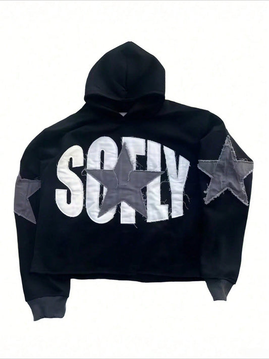 Monogram Hoodie Unisex Pullover Street Style Sweatshirt