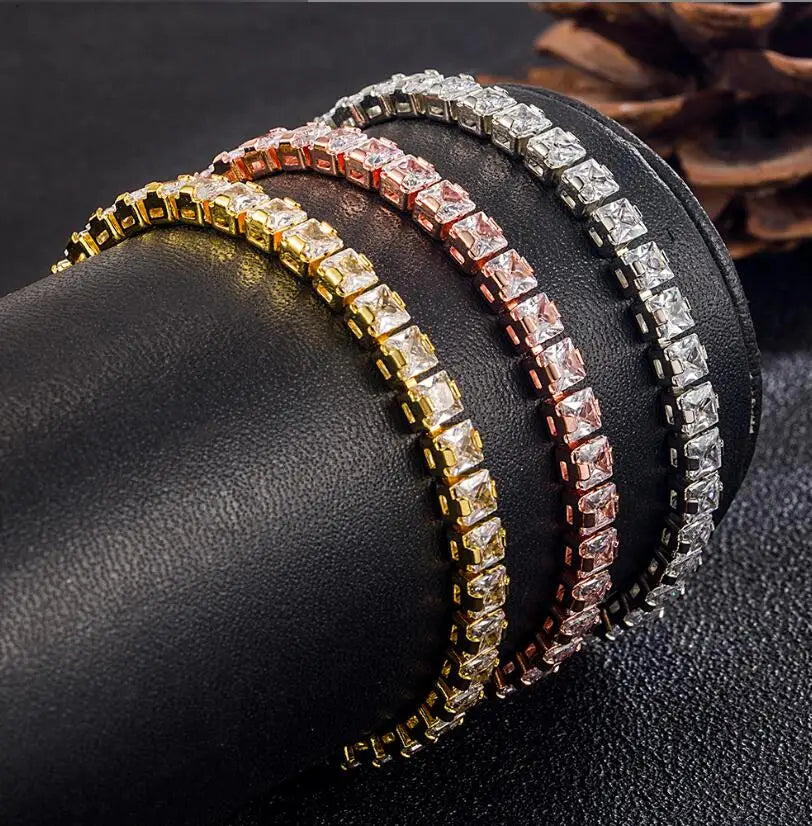 Suyixian Solid Gold Moissanite Tennis Bracelet For Women