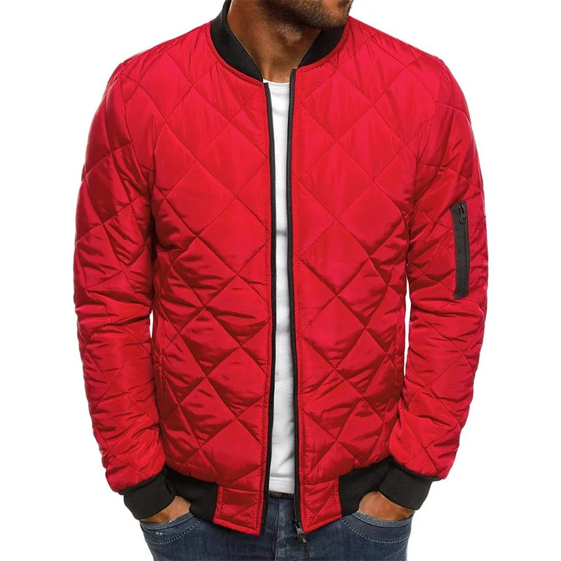 Men's Lightweight Jacket With Baseball Collar Mesh Front Zip