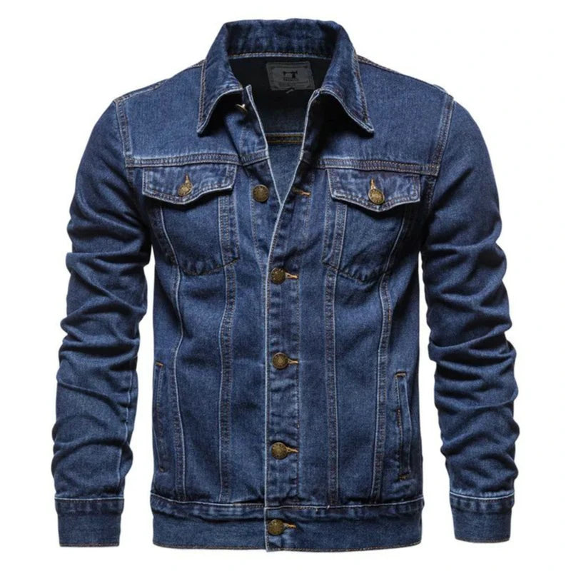 MISNIKICN Men's Denim Jeans Jacket Autumn Casual Workwear Outerwear