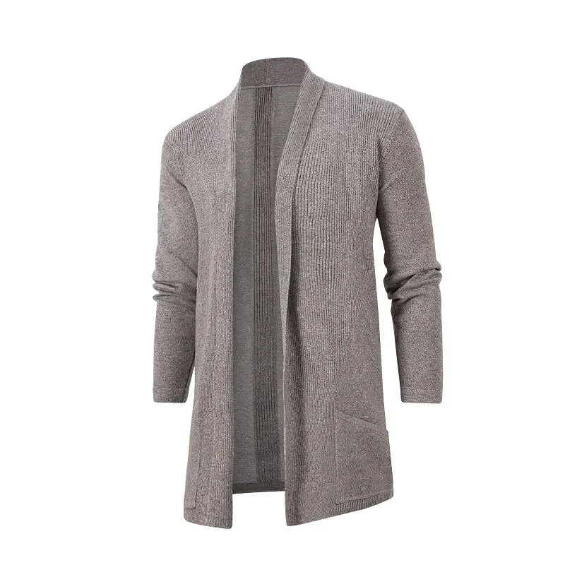 Closure Men's Cashmere Padded Cardigan Jacket With Pockets