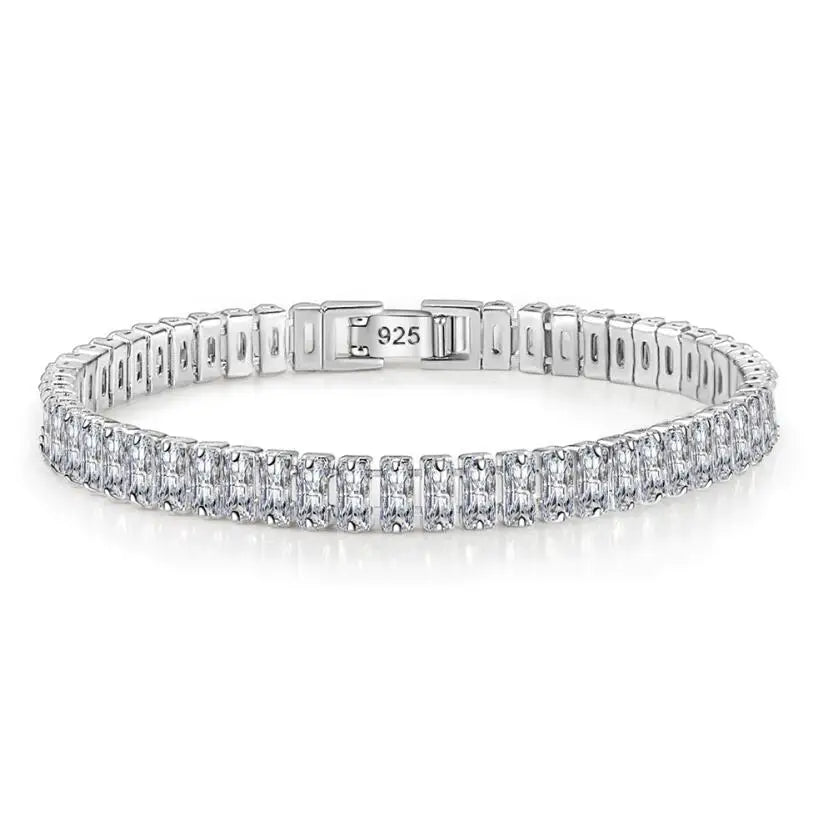 Suyixian Solid Gold Moissanite Tennis Bracelet For Women