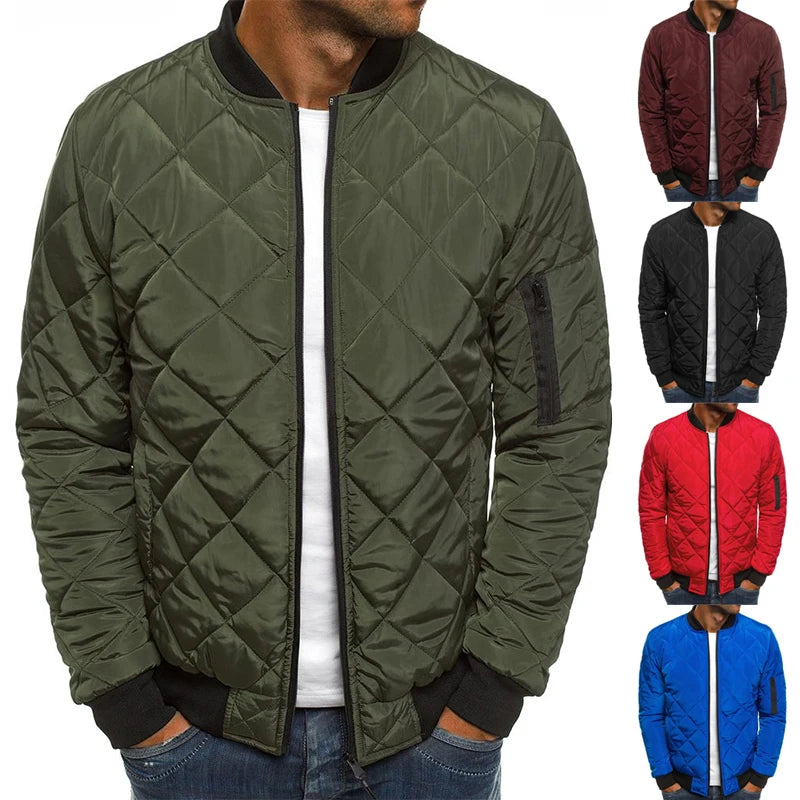 Men's Lightweight Jacket With Baseball Collar Mesh Front Zip
