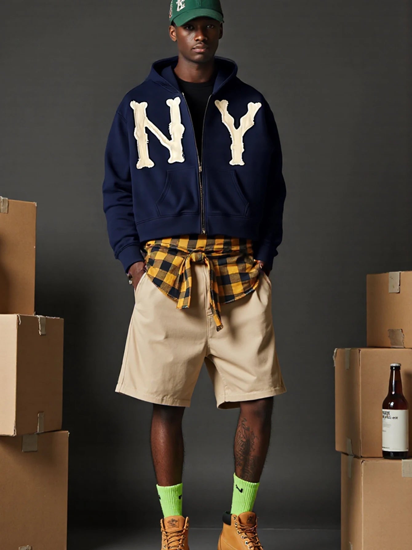 Guangxi Zip Up Hoodie Jacket For Men Unisex Casual Style