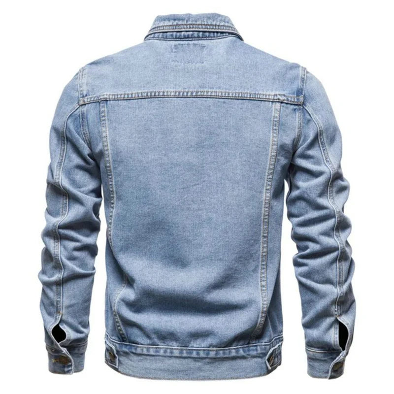 MISNIKICN Men's Denim Jeans Jacket Autumn Casual Workwear Outerwear