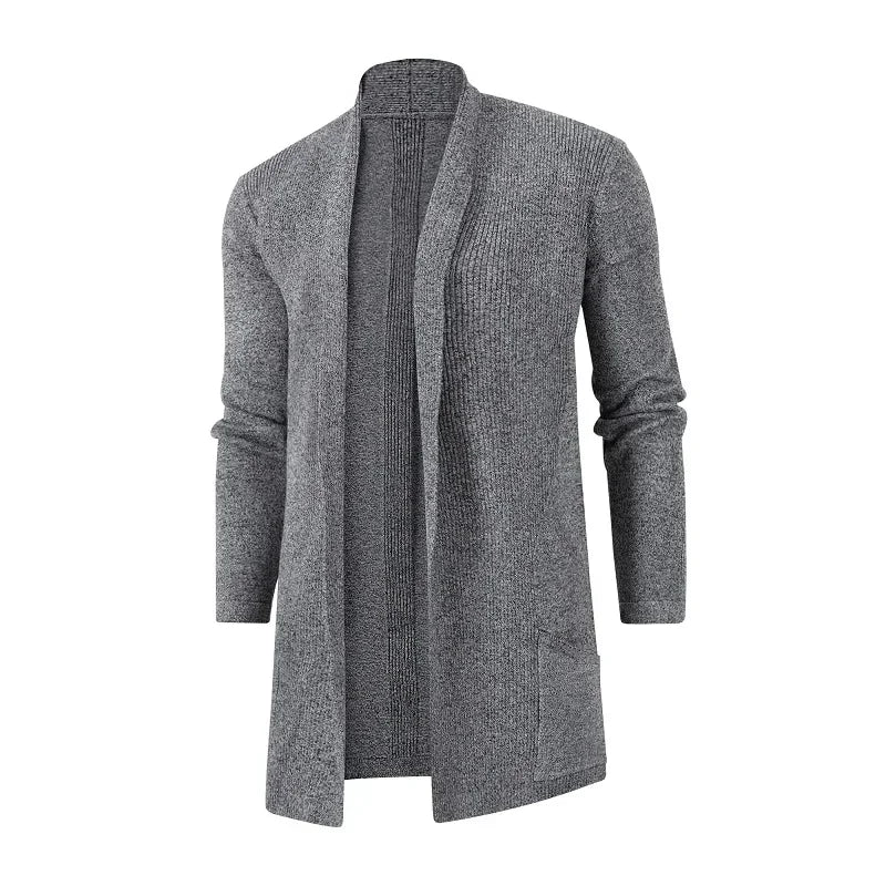 Closure Men's Cashmere Padded Cardigan Jacket With Pockets